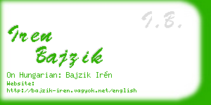 iren bajzik business card